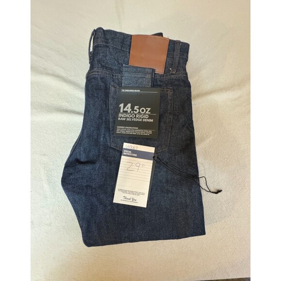 The Unbranded Brand Jeans Mens 32x32 UB301- Straight Fit Raw Selvedge Denim - Picture 5 of 5